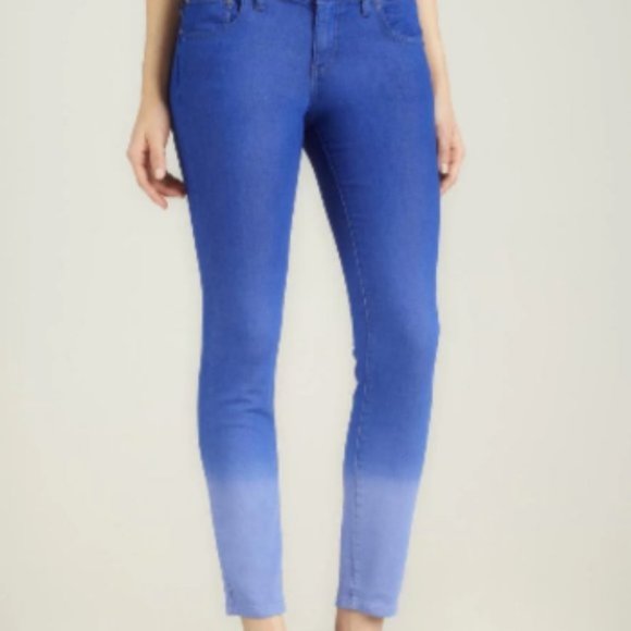 Free People Denim - Free People blue ombré skinny ankle jeans size 24